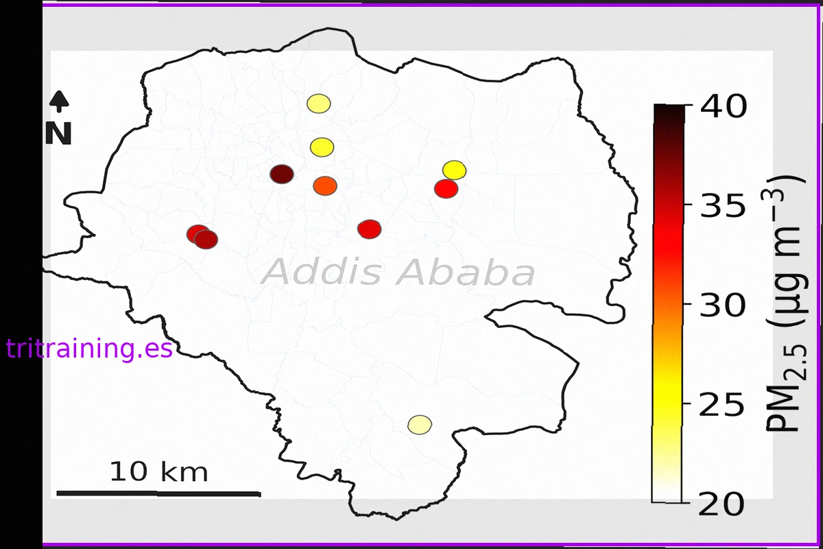 Mapeo de la contaminación del aire con sensores MAIA en Addis Abeba