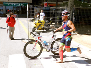 Transición triatlón sprint Transición T1 triatlón